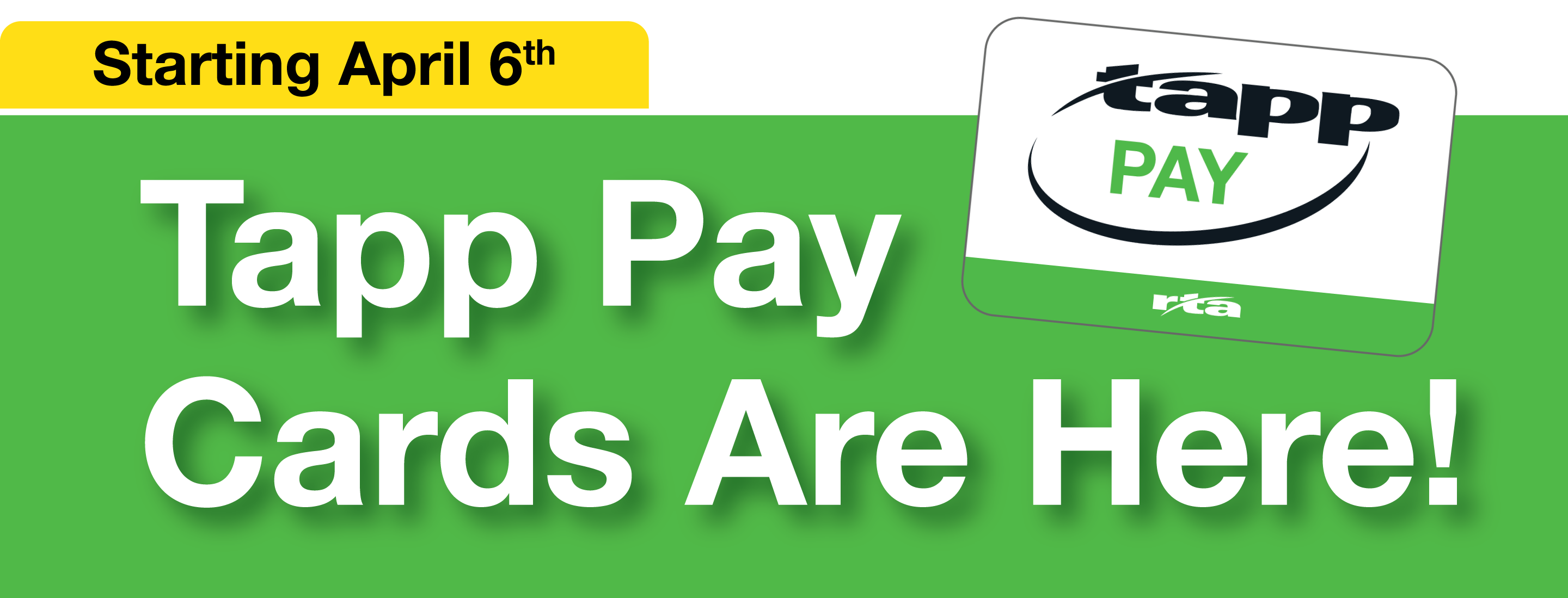 Starting April 6th - Tapp Pay Cards are here!