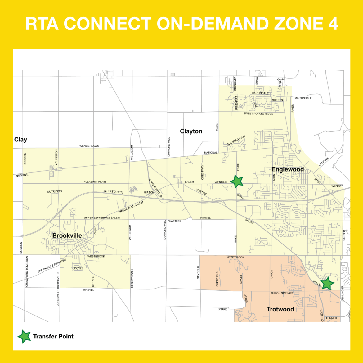 RTA Connect On-Demand Zone 4 Map