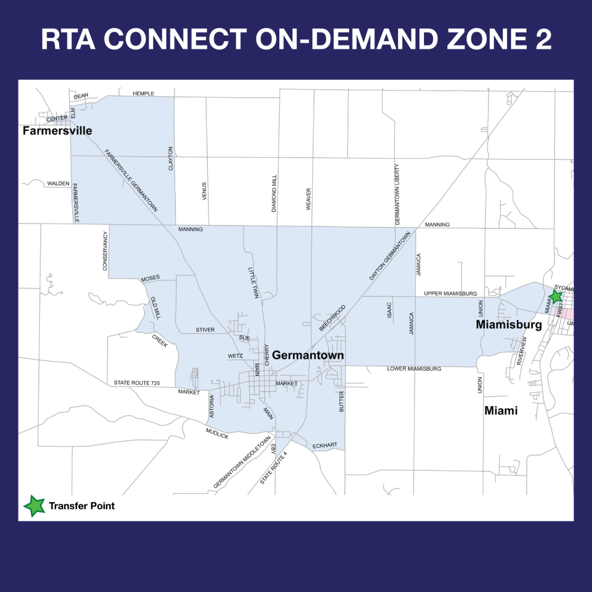 RTA Connect On-Demand Zone 2 Map