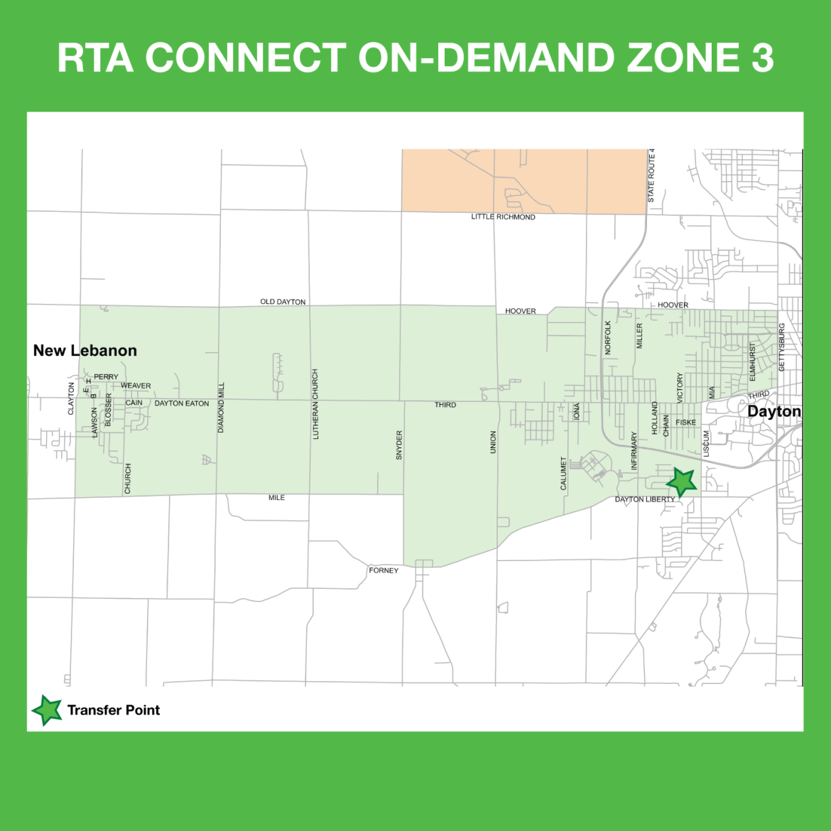 RTA Connect On-Demand Zone 3 Map