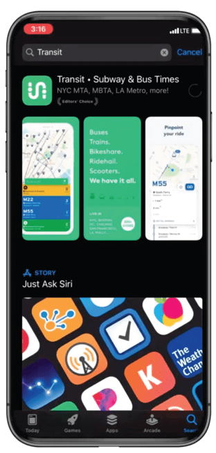iPhone with app store