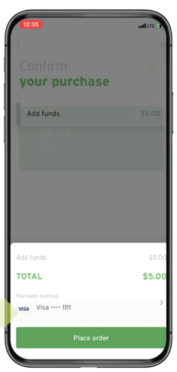 iPhone with credit card information