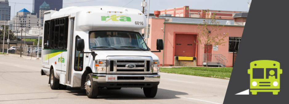 Paratransit bus banner